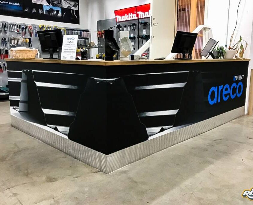 Foliering av receptionsdisk Foliering av receptionsdisk i Stockholm