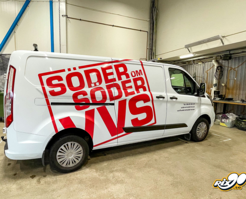 Bilreklam på Fort Transit till Söder om Söder VVS i Stockholm - från Rix90 Bilreklam på Fort Transit till Söder om Söder VVS