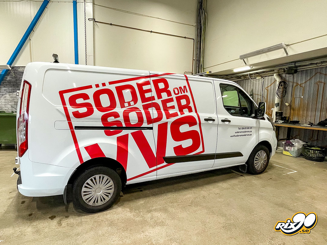 Bilreklam på Fort Transit till Söder om Söder VVS i Stockholm - från Rix90 Bilreklam på Fort Transit till Söder om Söder VVS