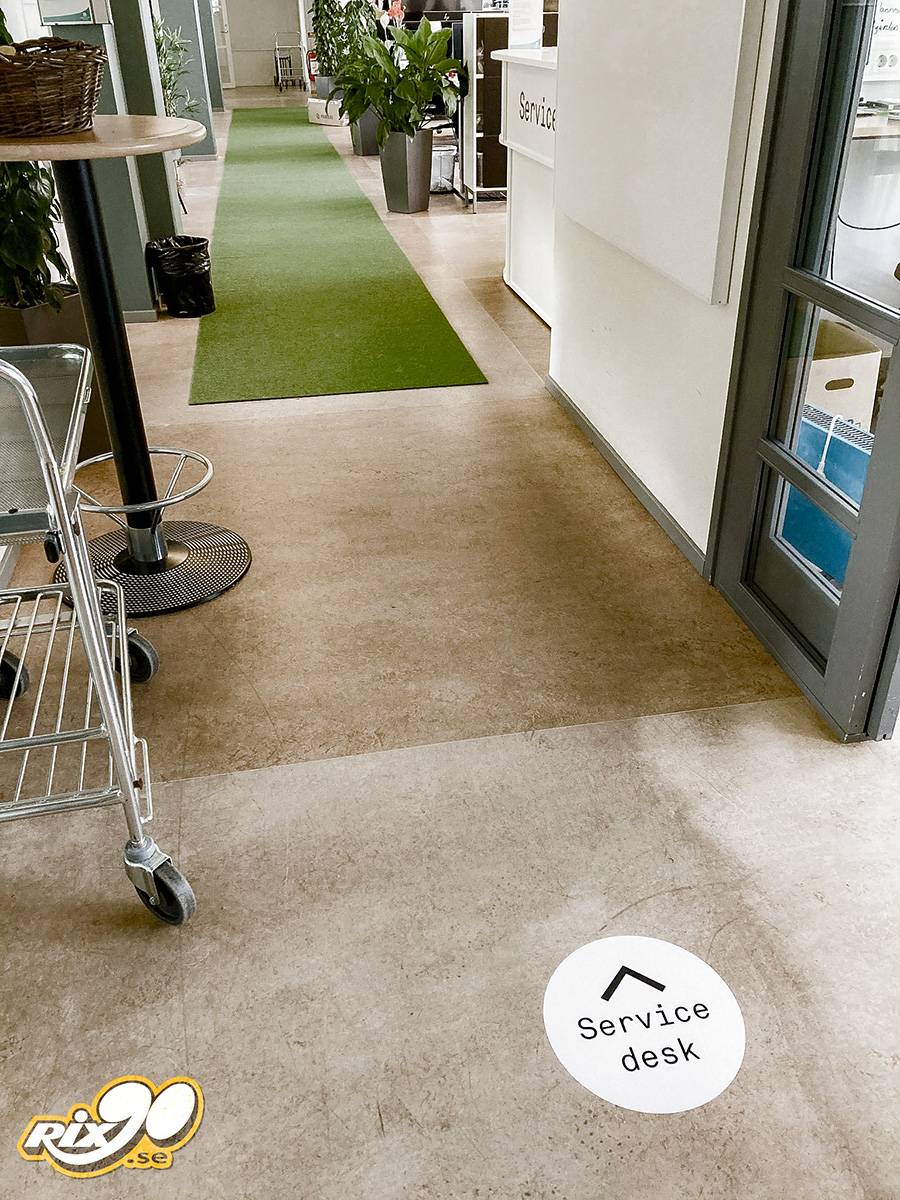 Golvdekal på arbetsplats Golvdekal på arbetsplats i Stockholm